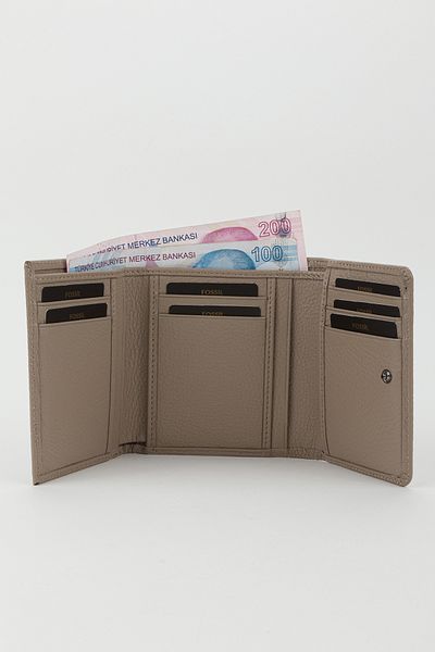 Fossil Boxed Genuine Leather Mink Women's Hand Portfolio Card Holder Wallet
