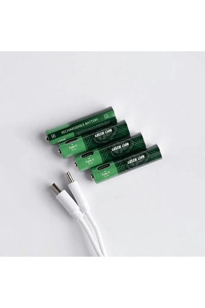 Green Lion Rechargeable Battery Aaa ( 4Pcs/Pack ) 500Mwh / 1.6V - Green