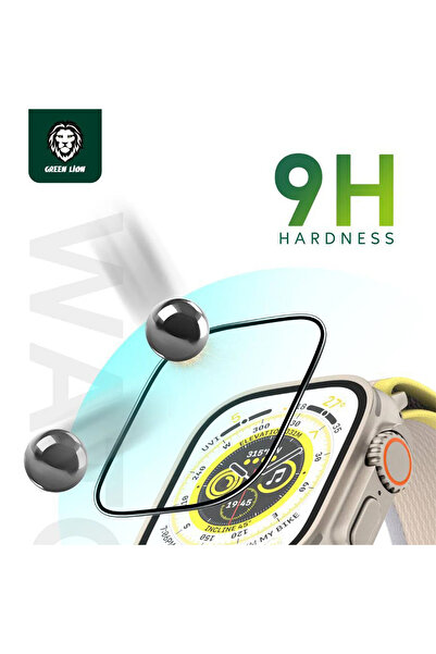 Green Lion زجاج حماية كامل الترا برو اتش دي لساعة ابل مقاس 49 مم - شفاف