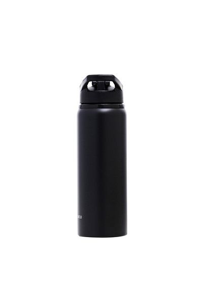 Hydrobrew Stainless Steel Sports Water Bottle - Black, 700ml