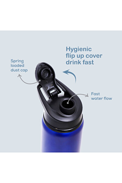 Eazy Kids Stainless Steel Sports Water Bottle - Blue, 700ml