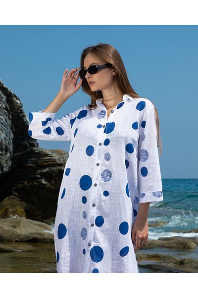 Heaven Ephesus Polka Dot Patterned Tunic - 1555