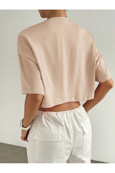 mercoledi Tricou casual oversize cu imprimeu Crop