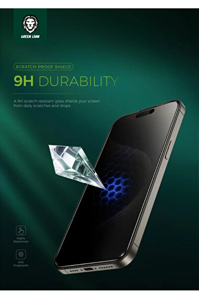 Green Lion زجاج بيكاسو ثلاثي الأبعاد - Ip15Pro Max - شفاف