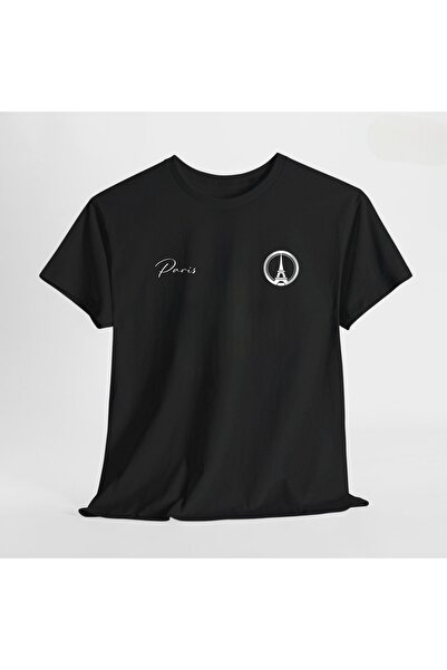 SARI Tricou 100% bumbac cu tematică alb Paris