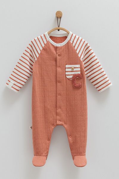 Caramell 2025 New Season Baby Boy Romper - 100% Cotton, 1-3 and 3-6 Months with Booties, 6-9 Months Without Booties