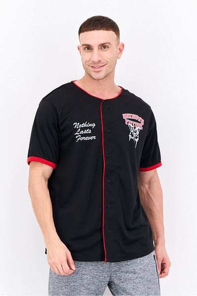 Originals by Brooklyn Cloth Men Sportswear Fit Short Sleeves Baseball Jersey, Black Combo