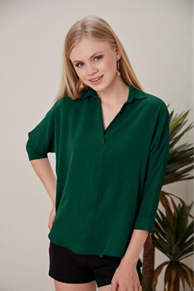 HOFY بلوزة منسوجة بياقة