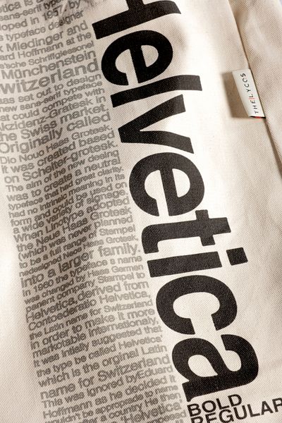The Lycos "Helvetica" Canvas Tote Shoulder and Beach Bag