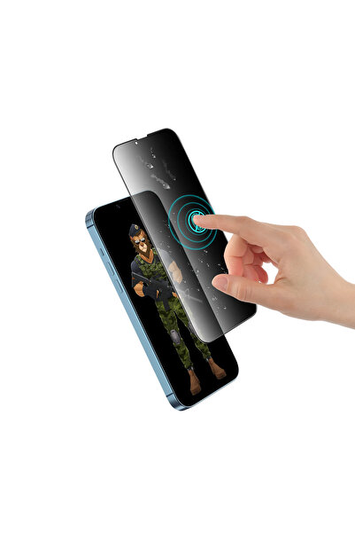 Green Lion واقي شاشة زجاجي ثلاثي الأبعاد للخصوصية لهاتف آيفون 12 برو ماكس مقا...