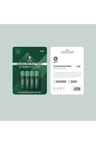Green Lion Alkaline Battery Aa ( 4Pcs/Pack ) 2700Mah / 1.5V - Green