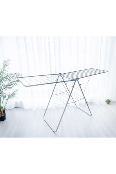 Cady One Silver galvanized iron clothes rack