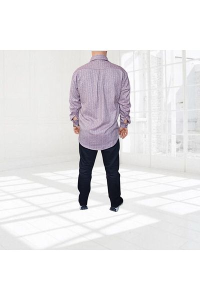Dirhem Men's Burgundy Wool Shirt
