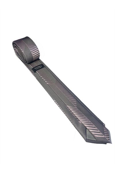 SÜVARİ Cotton Stripes Patterned Sports Thin Tie