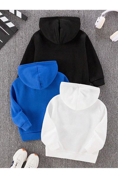 aynewmoda California Brooklyn New York Printed Hooded Sweatshirt - Single