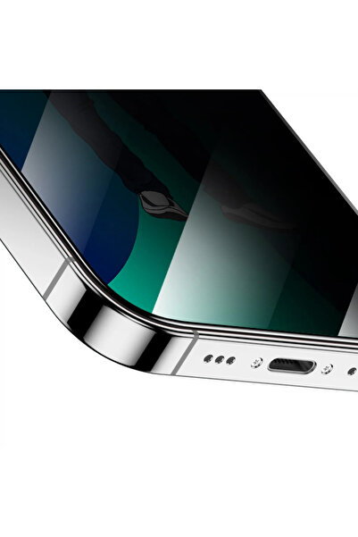 Green Lion واقي شاشة زجاجي كامل 9H من ستيف للخصوصية لهاتف آيفون 14 برو (6.1 ب...