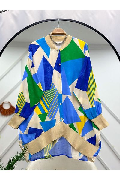 YEDİLALE Women's Viskose Shirt with Riban