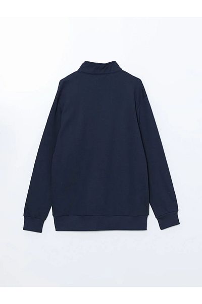LC Waikiki Ανδρικό φούτερ SOUTHBLUE Navy Blue με όρθιο γιακά με μακρύ μανίκι