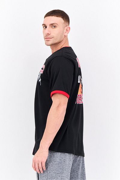 Originals by Brooklyn Cloth Men Sportswear Fit Short Sleeves Baseball Jersey, Black Combo