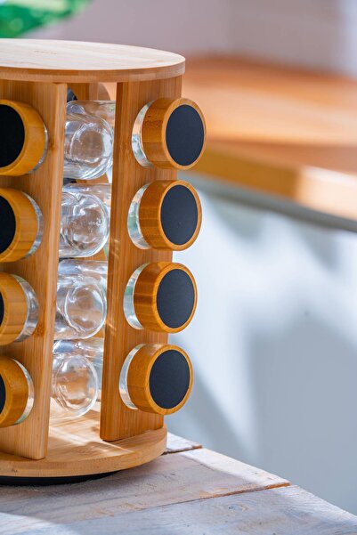 ACAR Malibu Spice Rack Set of 16 with Swivel Stand