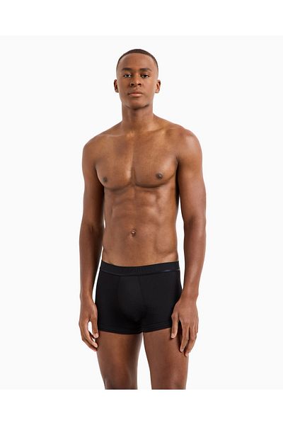 Emporio Armani Men's Elastic Waist Cotton Slim Fit 3-Piece Black Boxer Em 000259   Af10780-Mc061