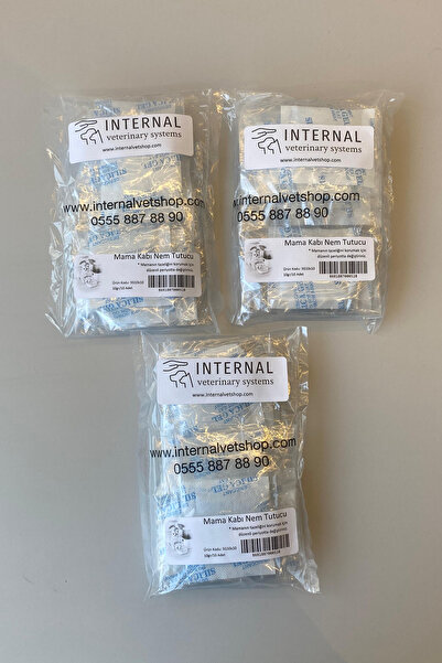 Internal Pet Mama Kabı Nem Tutucu, 3x10'lu Paket (10 GR X 30 ADET), Kedi Köpe...
