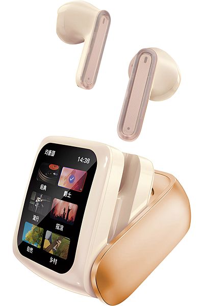 Green Lion Smart Display Earbuds - Beige