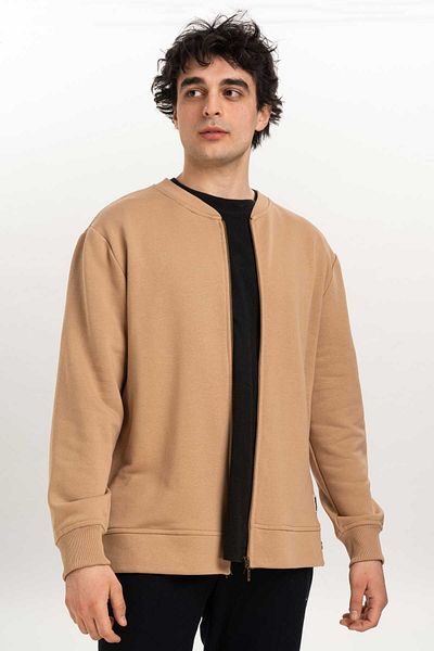 redowl Ανδρικό φούτερ Bomber με λεπτομέρεια με φερμουάρ