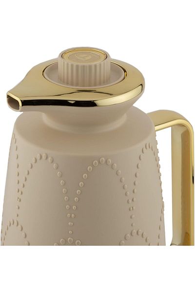 ALSAIF 2 Pieces Coffee And Tea Vacuum Flask Set Size: 1.0/1.0 L Color: Beige/gold