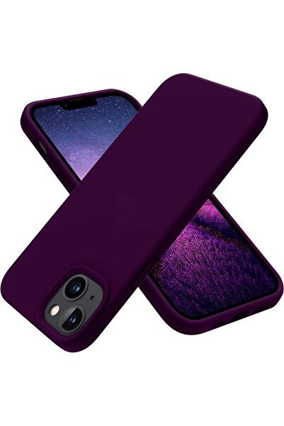 AWH حافظة iPhone 14: حافظة سيليكون رفيعة مقاومة للصدمات باللون الأرجواني (6.1 بوصة)