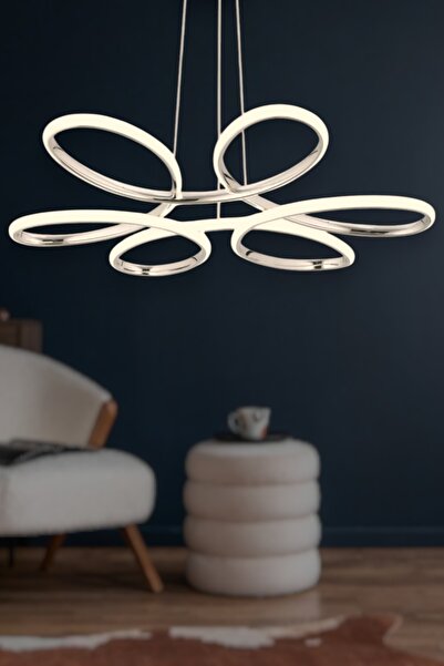 neeko Nipul Plafonyer Modernultra Süper Işık Ledli Avize 3 Renk Kumandalı Gri Kasa