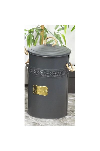 Evistro Metal 30 Liter Large Flour Pulses Bucket Anthracite