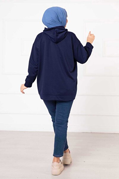 EBRUTESETTÜR Kanguru Cepli Tesettür Sweatshirt