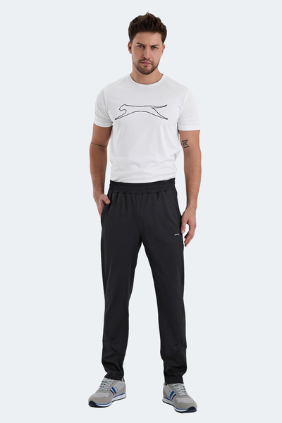 Slazenger RAIL Erkek Cepli Dar Paça Siyah Eşofman Altı