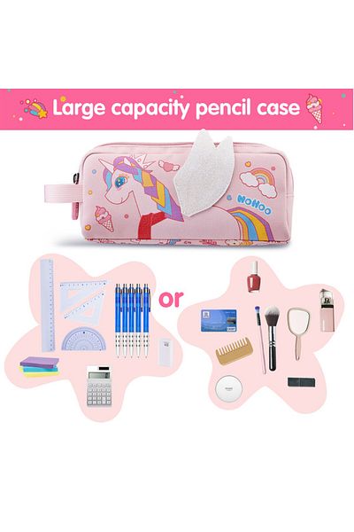 Nohoo Kids Pencil Case / Color Bag Unicorn - Pink