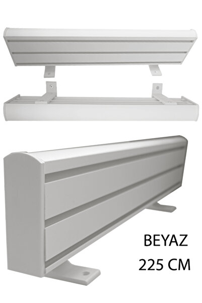 PERDE Mix 225 Cm Vip Dekoratif Perde Ray Kornişi Alüminyum 3 Kanallı