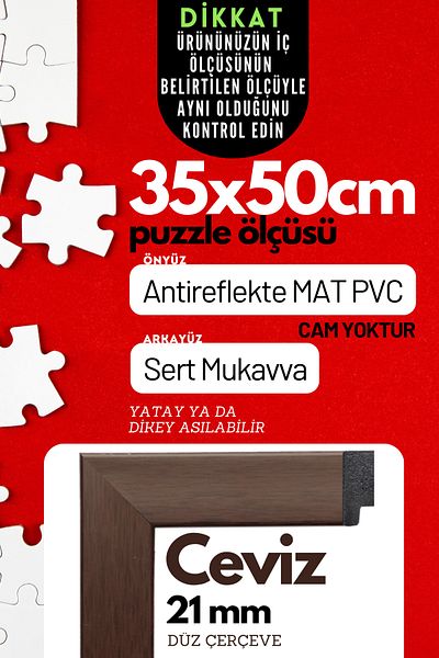 CreaWitch 21Mm-35X50 cm Matte Pvc Li Photo 500 Piece Puzzle - Antireflective Horizontal Vertical Document Frame
