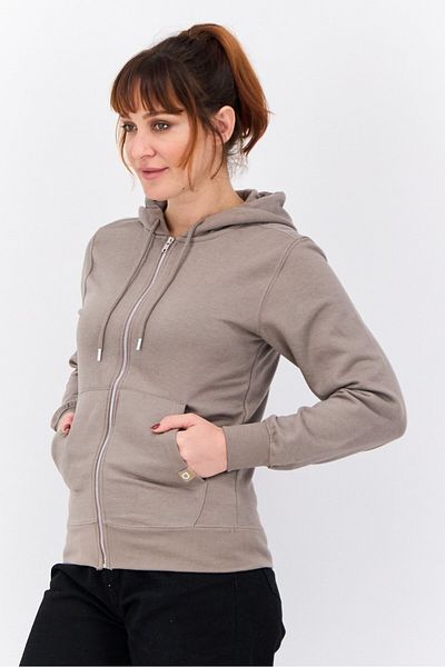 Juice Women Hooded Brand Logo Long Sleeve Sweatshirt, Khaki