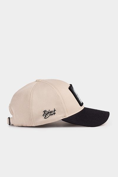 BlackBörk V1 Six You Can'T Stop Me Logo Black-Beige Baseball Cap