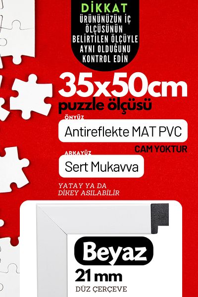 CreaWitch 21Mm-35X50 cm Matte Pvc Li Photo 500 Piece Puzzle - Antireflective Horizontal Vertical Document Frame