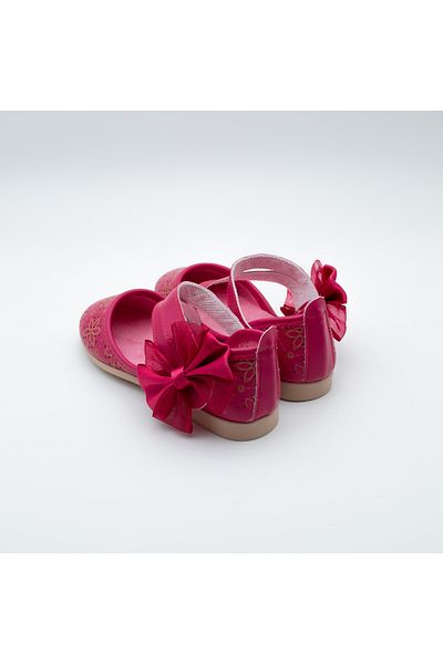 Arçın Shoes Fuchsia Floral Patterned Girls' Shoes – Add Elegance to Little Steps