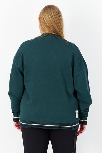 adidas Women Sportswear Fit Long Sleeve Training Sweater, Green