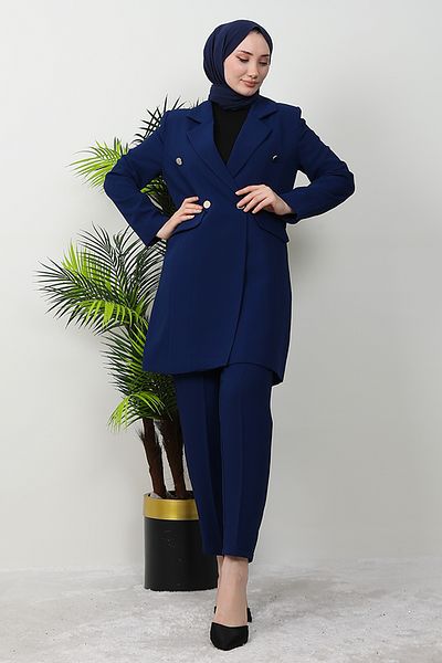 Giza Giyim Σετ μπουφάν Navy Blue Blazer