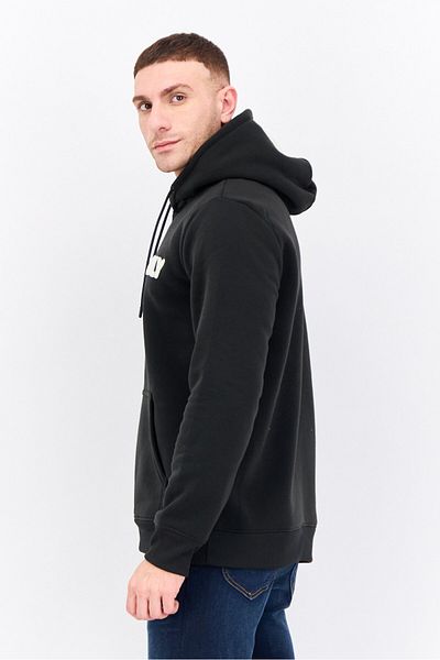 Members Only Men Hooded Long Sleeves Embroidered Logo Sweatshirt, Black