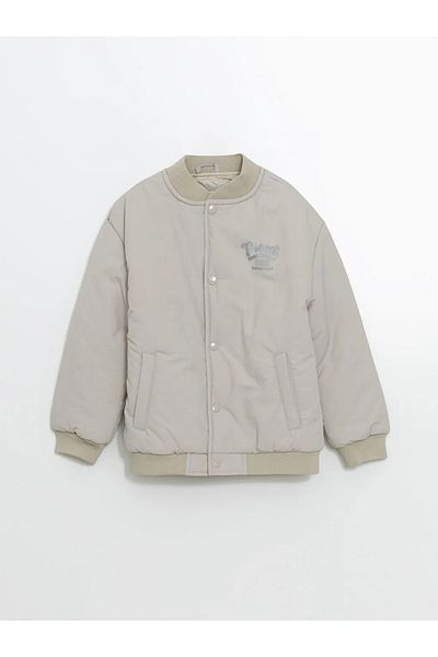 LC Waikiki Lcw Kids Gray Stand Collar Boy's Slim Coat