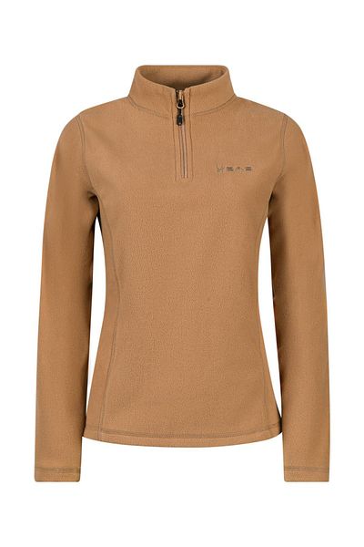 2AS Camila Women - Camel Thin Fleece Half Zip Sweatshirt