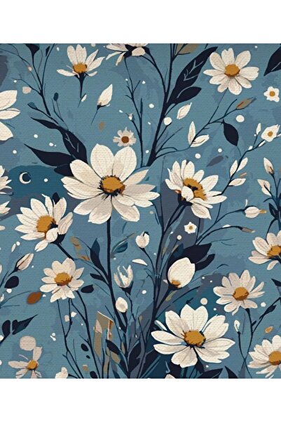 OZN AKSESUAR Boyama Kağıdı Sayılarla Boyama Seti Boya ve Fırça Dahil (Kasnaks...