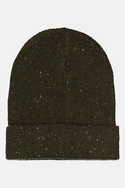 Penfield Men Embroidered Logo Knitted Beanie, Olive Combo