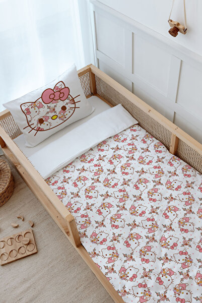 Tuğba Kuğu Montessori Nevresim Takımı (100x200) - Cartoon Serisi - Hello Kitty Pattern