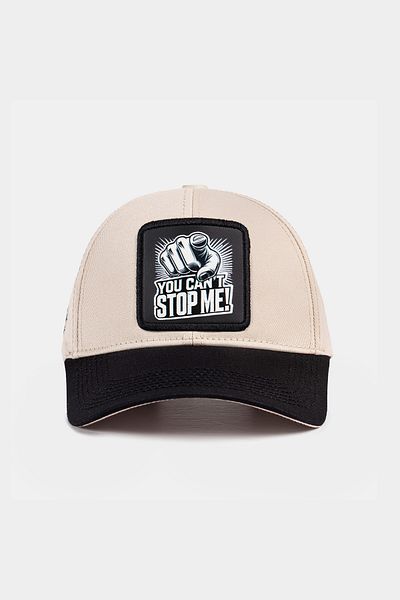 BlackBörk V1 Six You Can'T Stop Me Logo Black-Beige Baseball Cap
